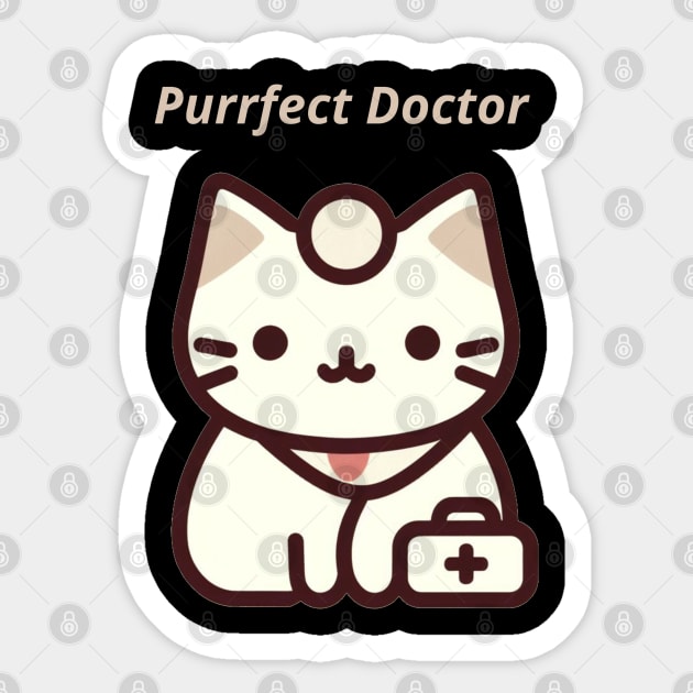 Purrfect Doctor Sticker by Patrick9